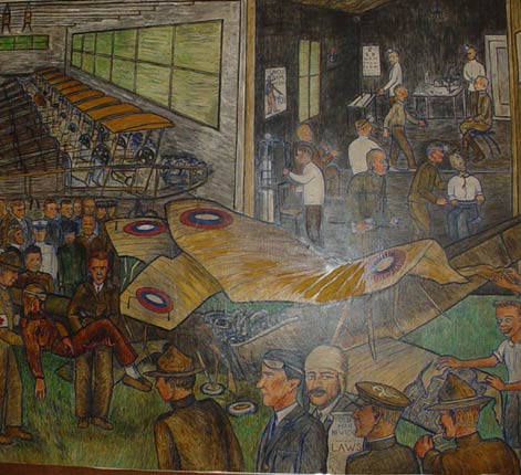 Rhonie Mural, Color Section, WWI Period (Source: Hofheimer Family) 